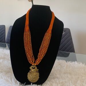 Peridot pendant necklace Multi strands